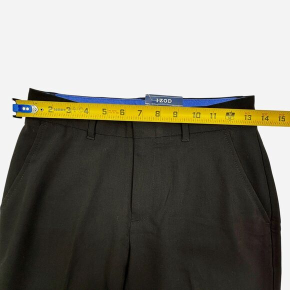 NWT Izod Boys Black Flat Front Stretch Dress Pants Slacks Uniform 14 Regular - Picture 6 of 13